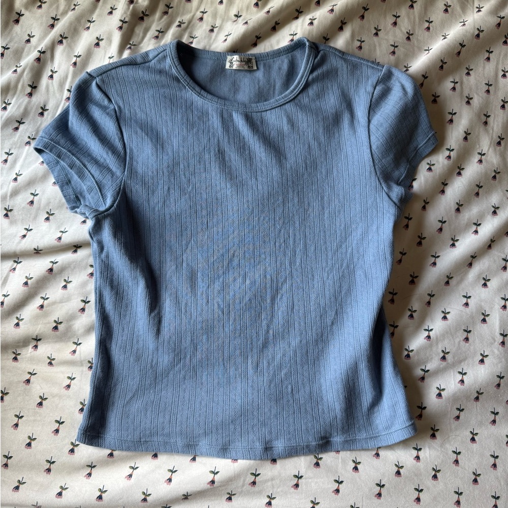 Free people wait a minute baby tee